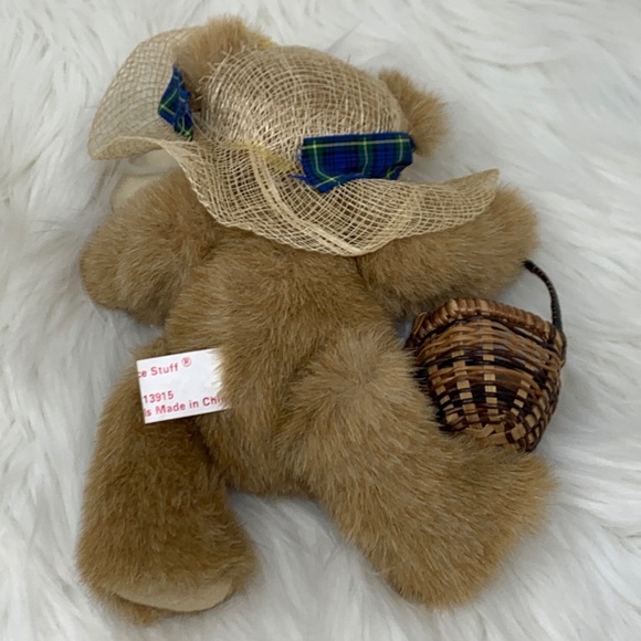 Collectible Bear With Bow Tie, Basket, & Hat - Picture 4 of 12